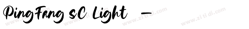PingFang sC Light 亮体字体转换